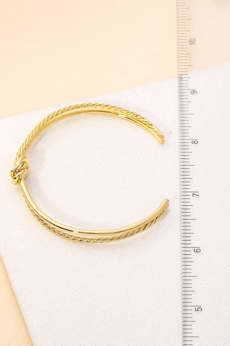 Hold Me Close Knot Open Cuff Bracelet