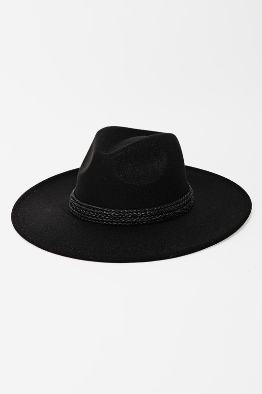 Intricate Braided Band Fedora Hat
