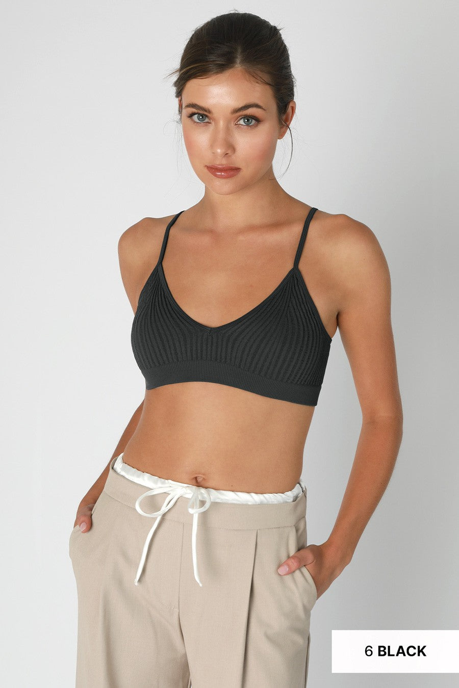 NIKIBIKI Ribbed V-neck Bralette