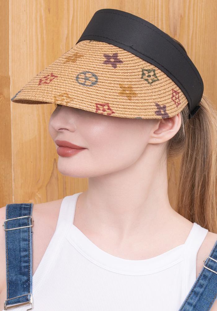 Monogram Straw Visor