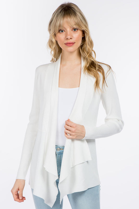 Off-White Open Front Cardigan