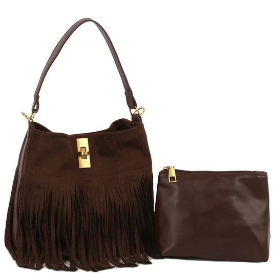 Desert Fringe Bucket Bag