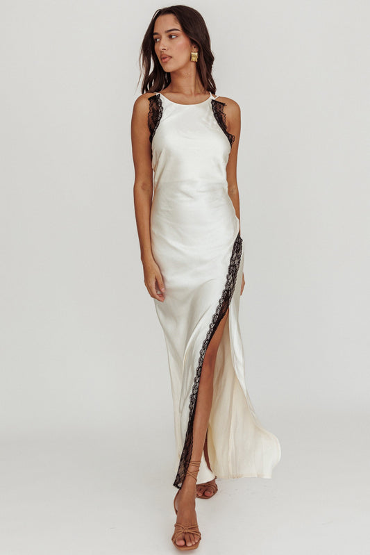 Lacy Metallic Maxi Dress