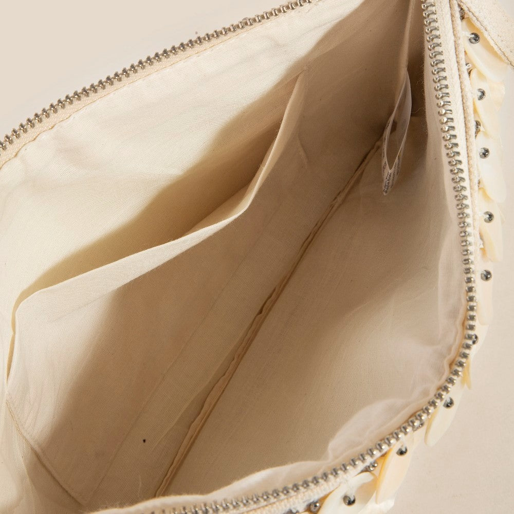 Mother Of Pearl Disc Beaded Bag