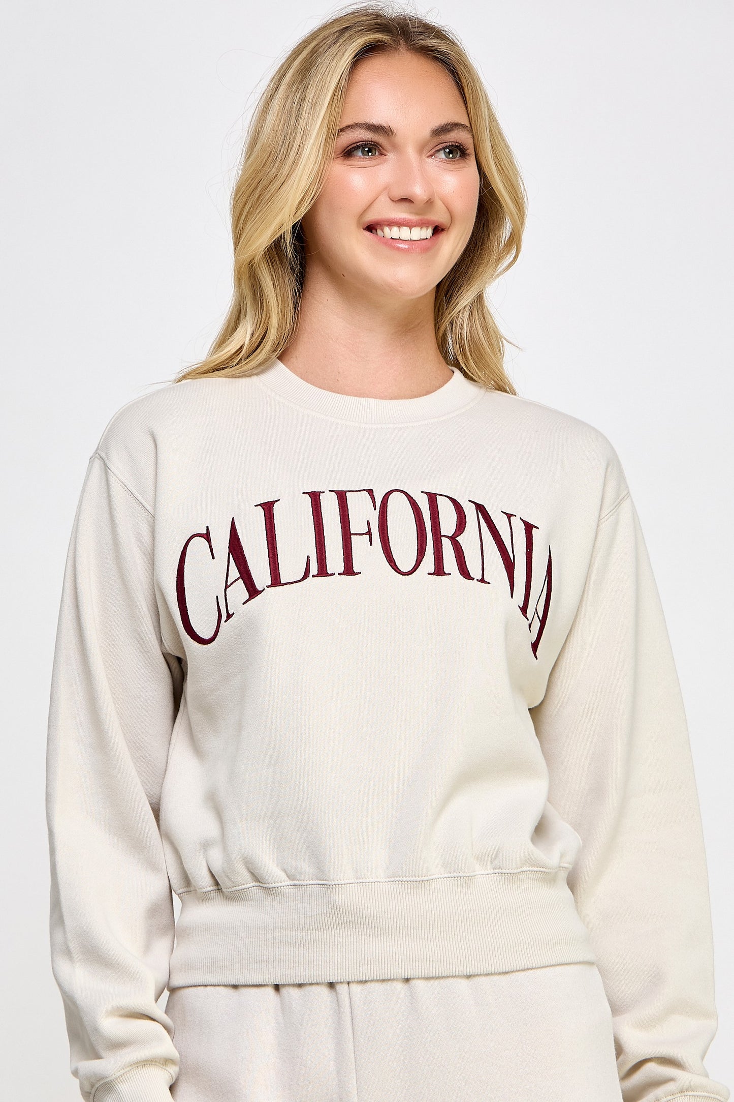Beige California Crewneck