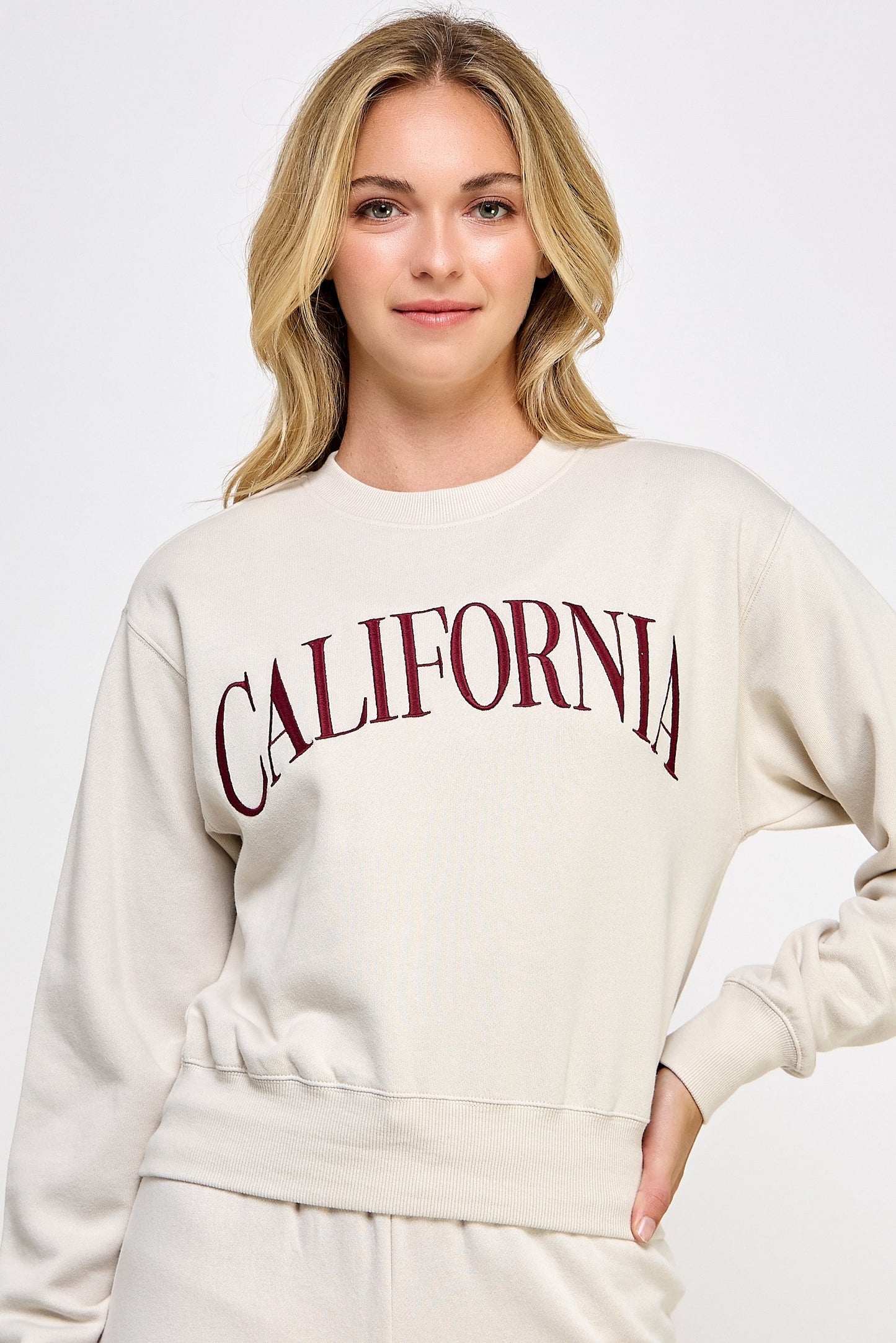 Beige California Crewneck
