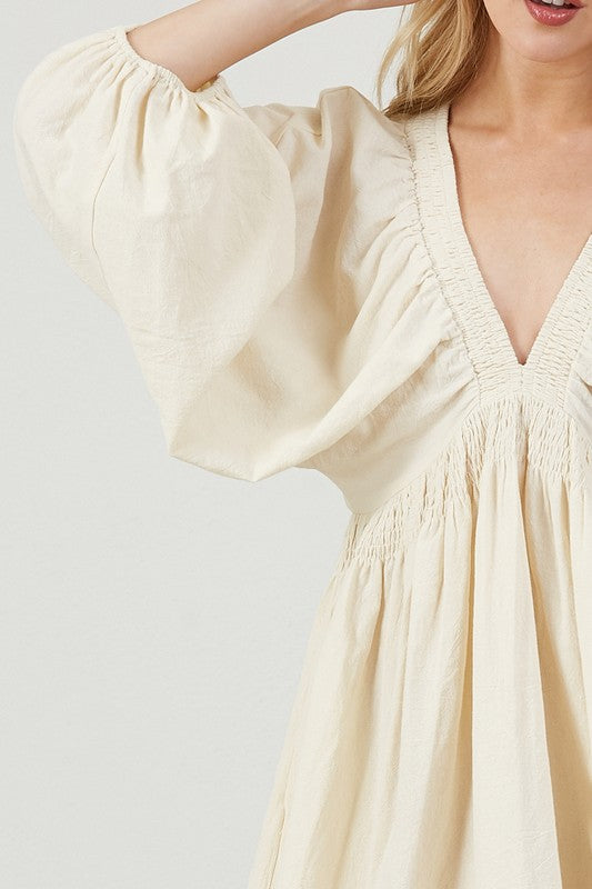 Mini Kimono Plunge Dress