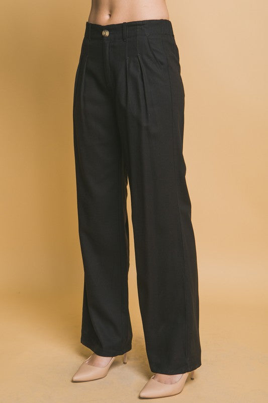 Black Linen Trousers