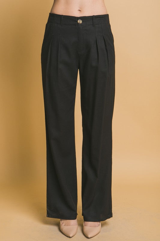 Black Linen Trousers