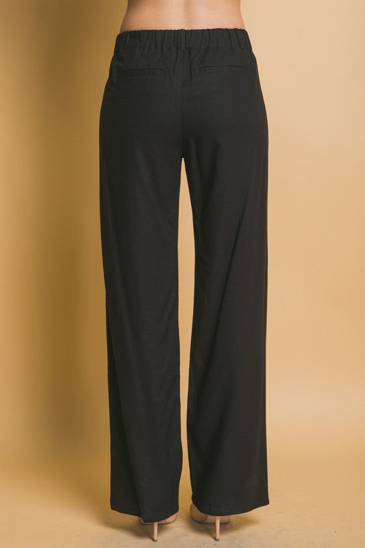 Black Linen Trousers