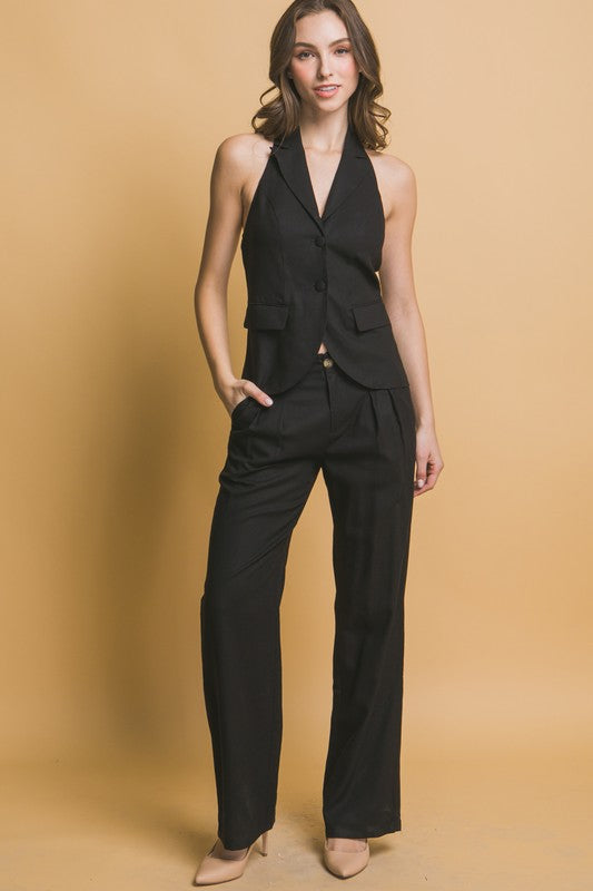 Black Linen Trousers