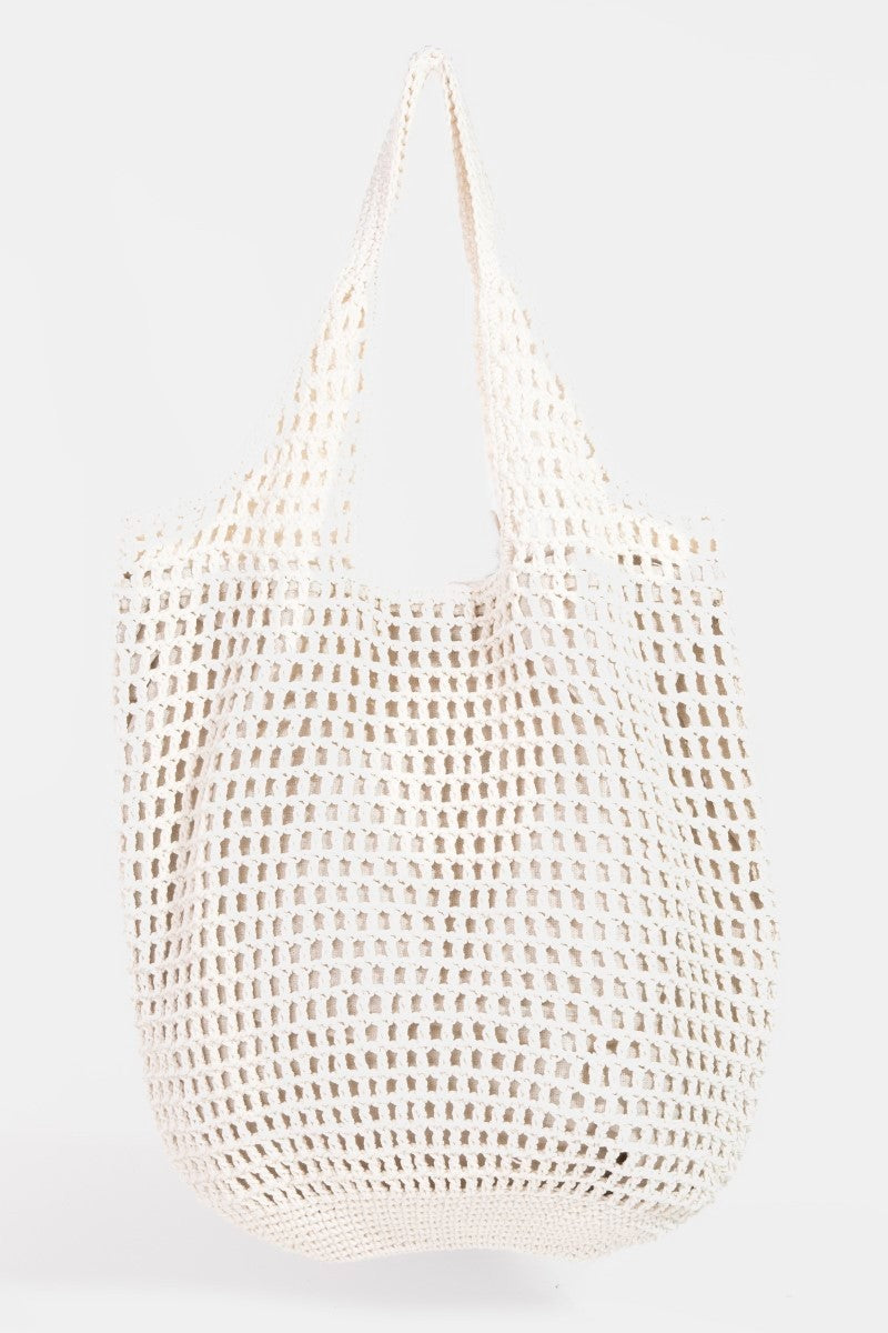 Braided Mesh Hobo Shoulder Tote Bag