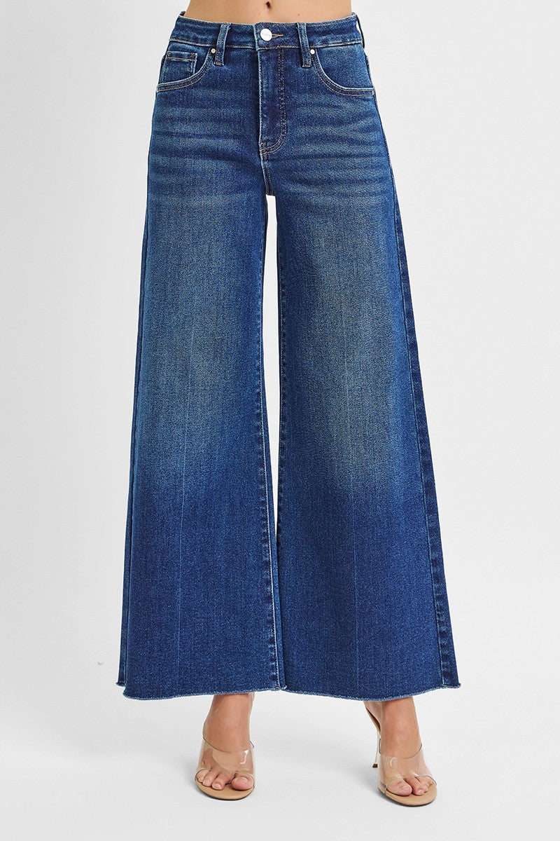Influencer Vibes Ankle Wide Palazzo Jeans