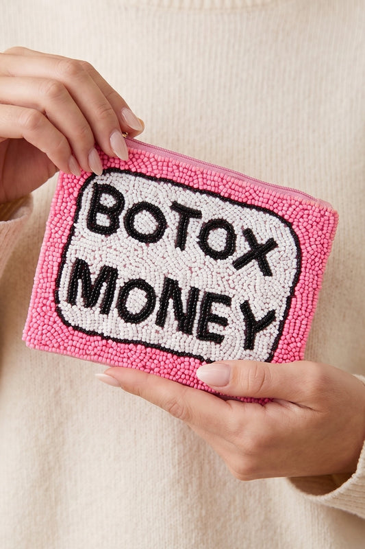 Beaded Botox Money Coin Purse