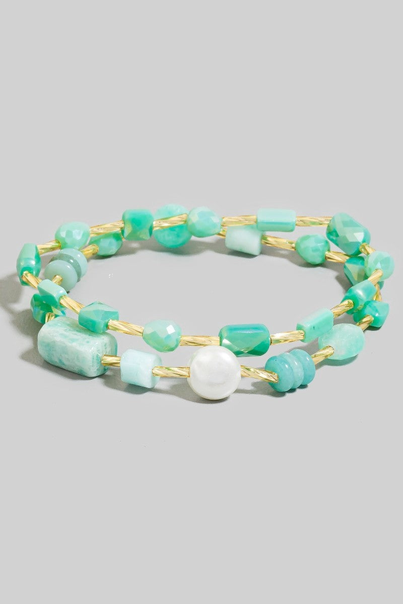 Maldives Shine Beaded Bracelet Set