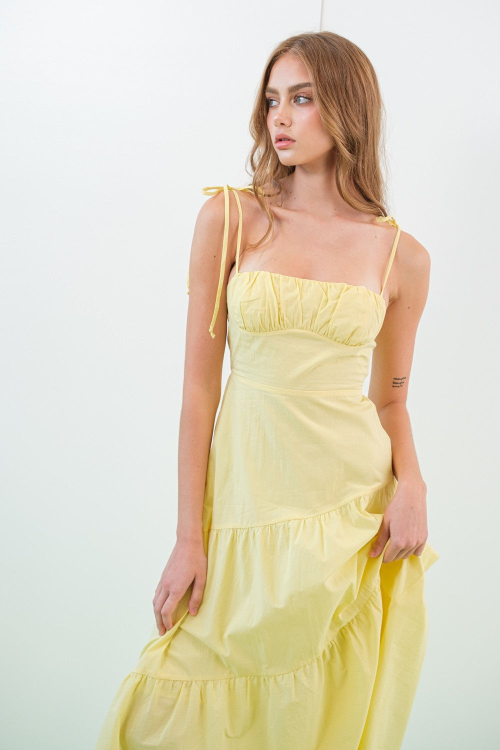 Kinsley Smocked Back Tiered Midi Dress