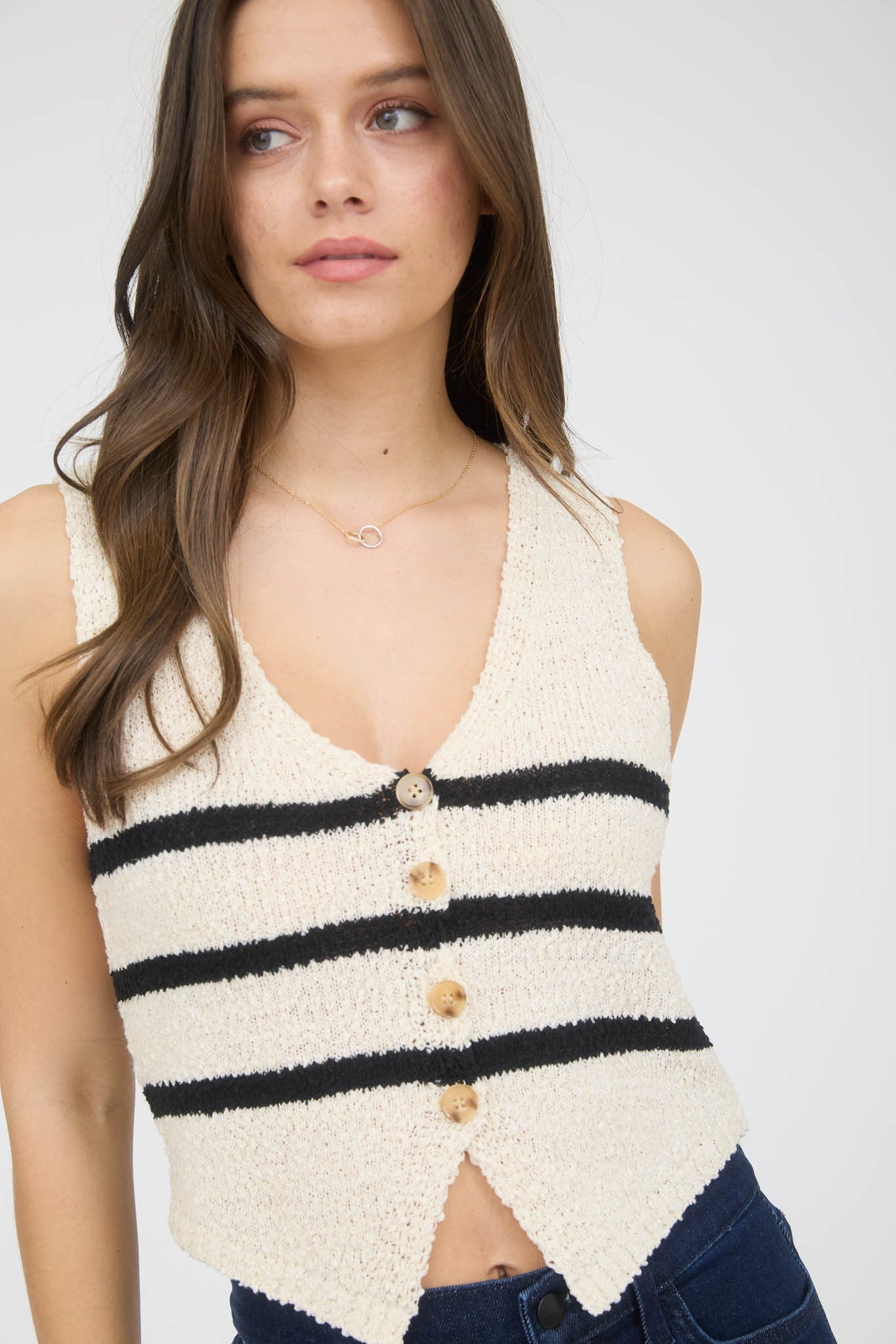 Laguna Stripe Knit Vest
