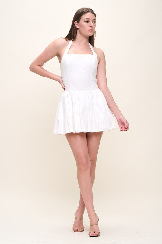 Halter Top Balloon Dress L Halter Top Balloon Dress L