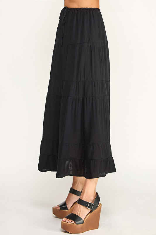 Flow Linen Maxi Skirt