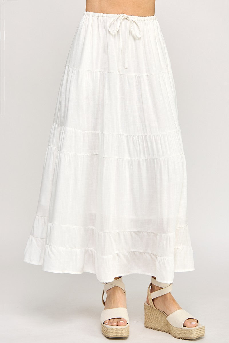 Flow Linen Maxi Skirt
