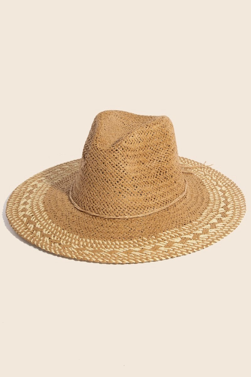 Punta Mita Two Tone Boho Straw Hat