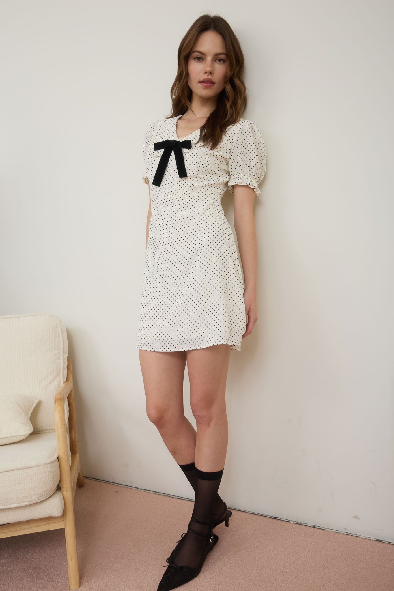 Olivia Polka Dot Mini Dress