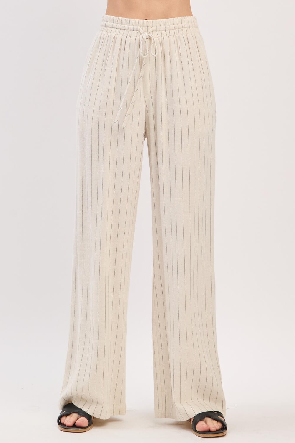 Santorini Stripe Linen Pants