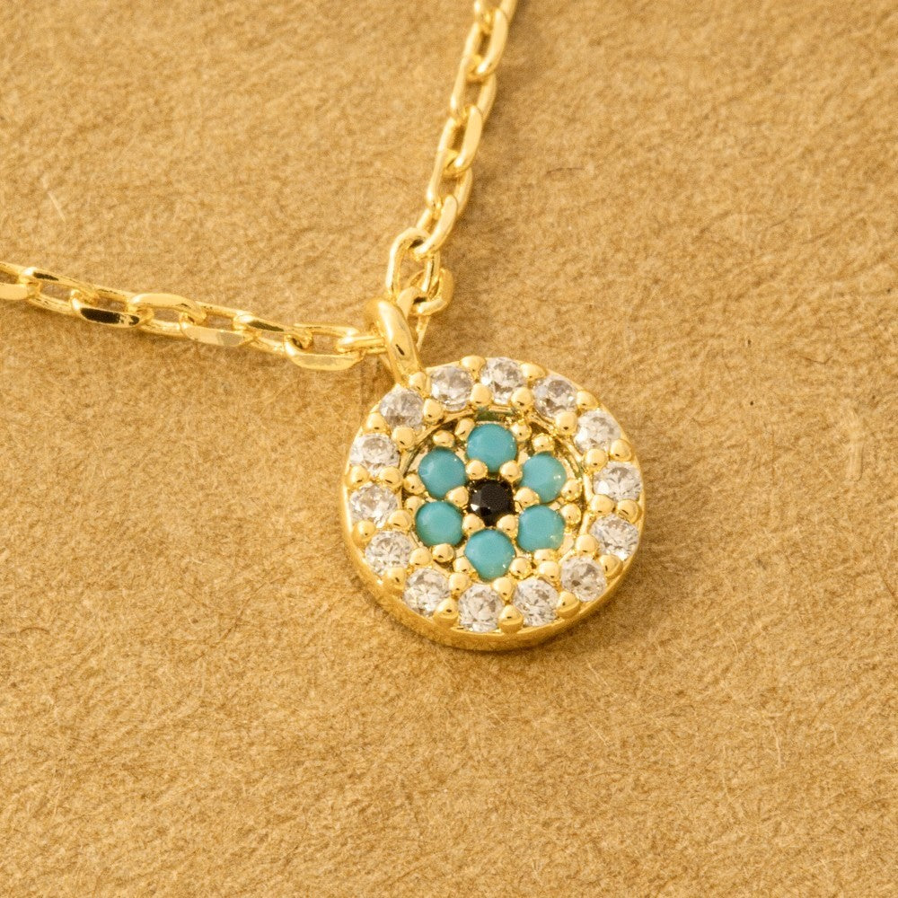 Mini Evil Eye Coin necklace