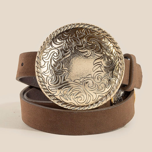Western Concho Disc Buckle Belt