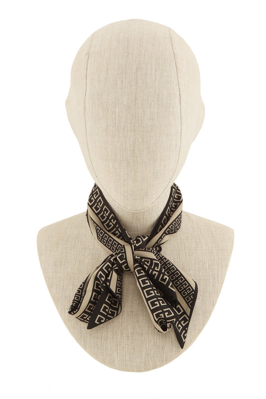 Geometric Skinny Print Scarf