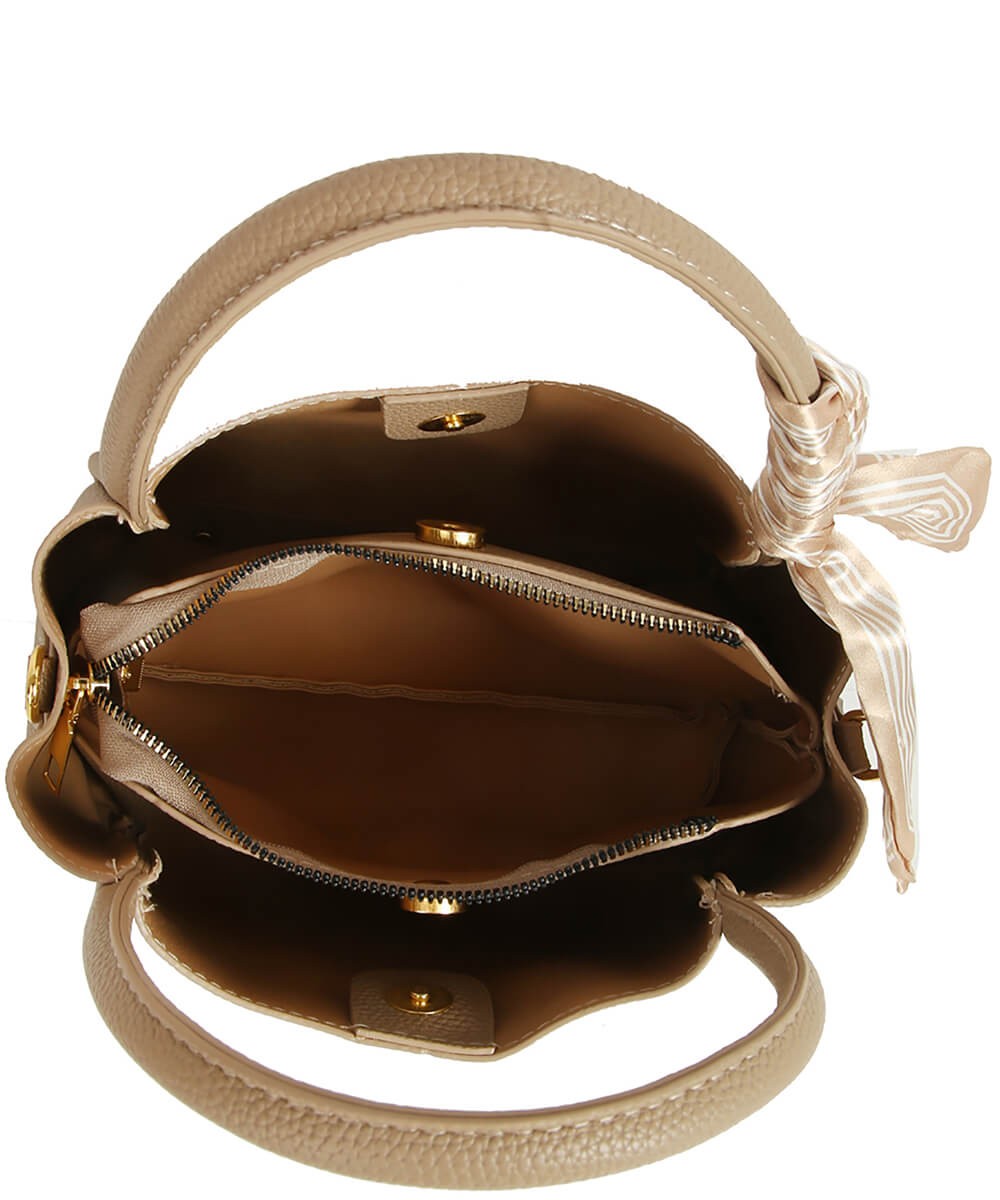 Linda Fashion Scarf Top Handle Satchel