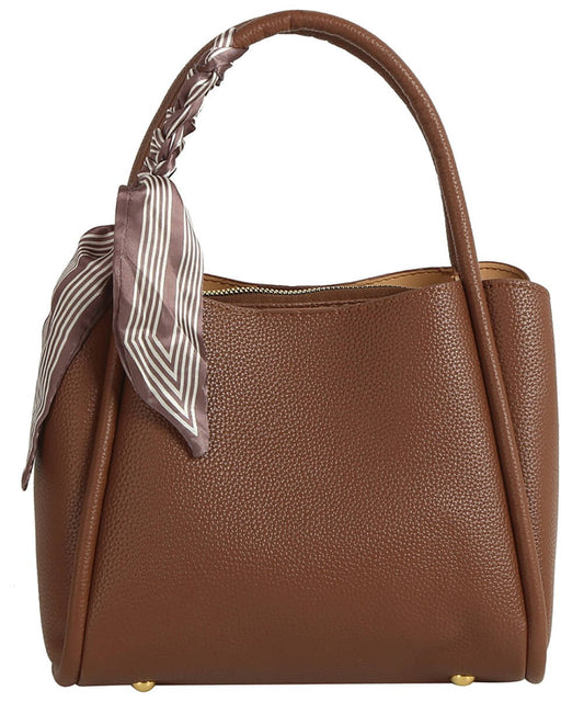 Linda Fashion Scarf Top Handle Satchel