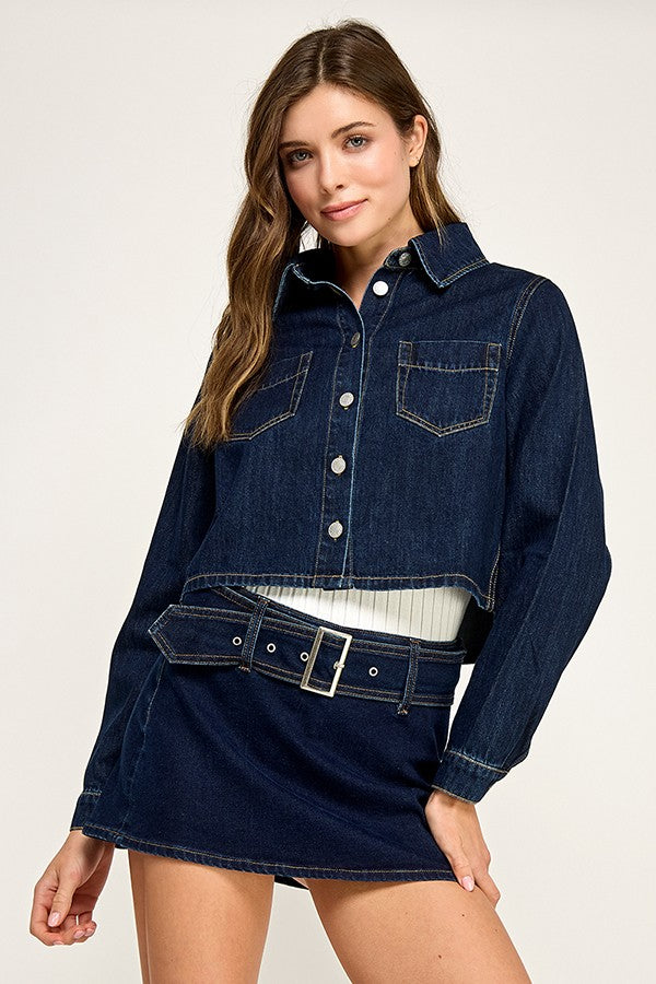 Walking in Paris Cropped Lightweight Jacket