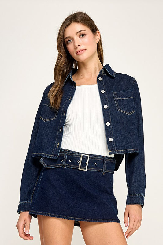 Walking in Paris Cropped Lightweight Jacket