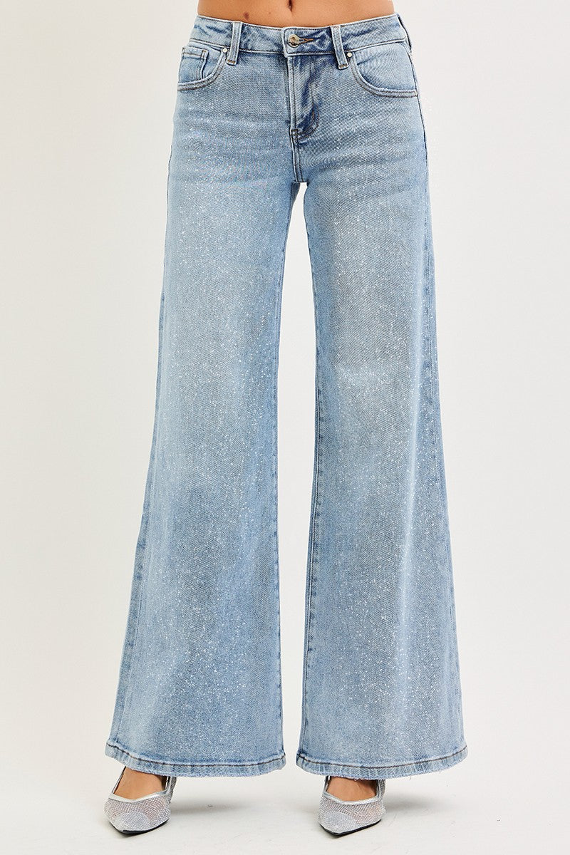 After Party Low Rise Wide Leg Jeans