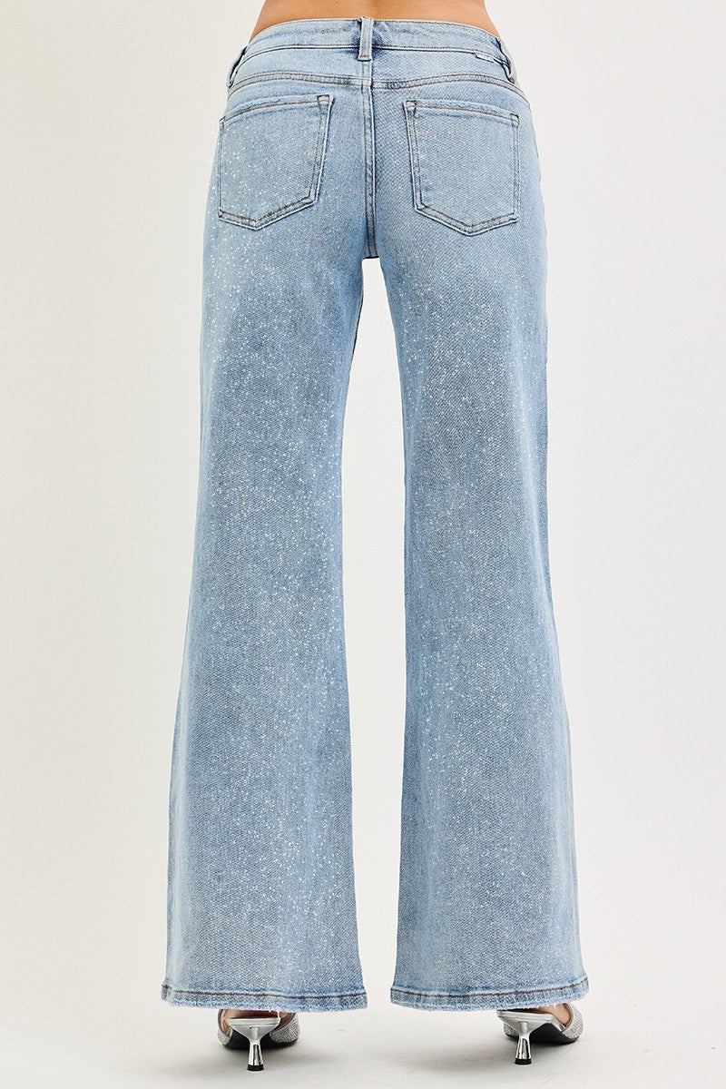After Party Low Rise Wide Leg Jeans