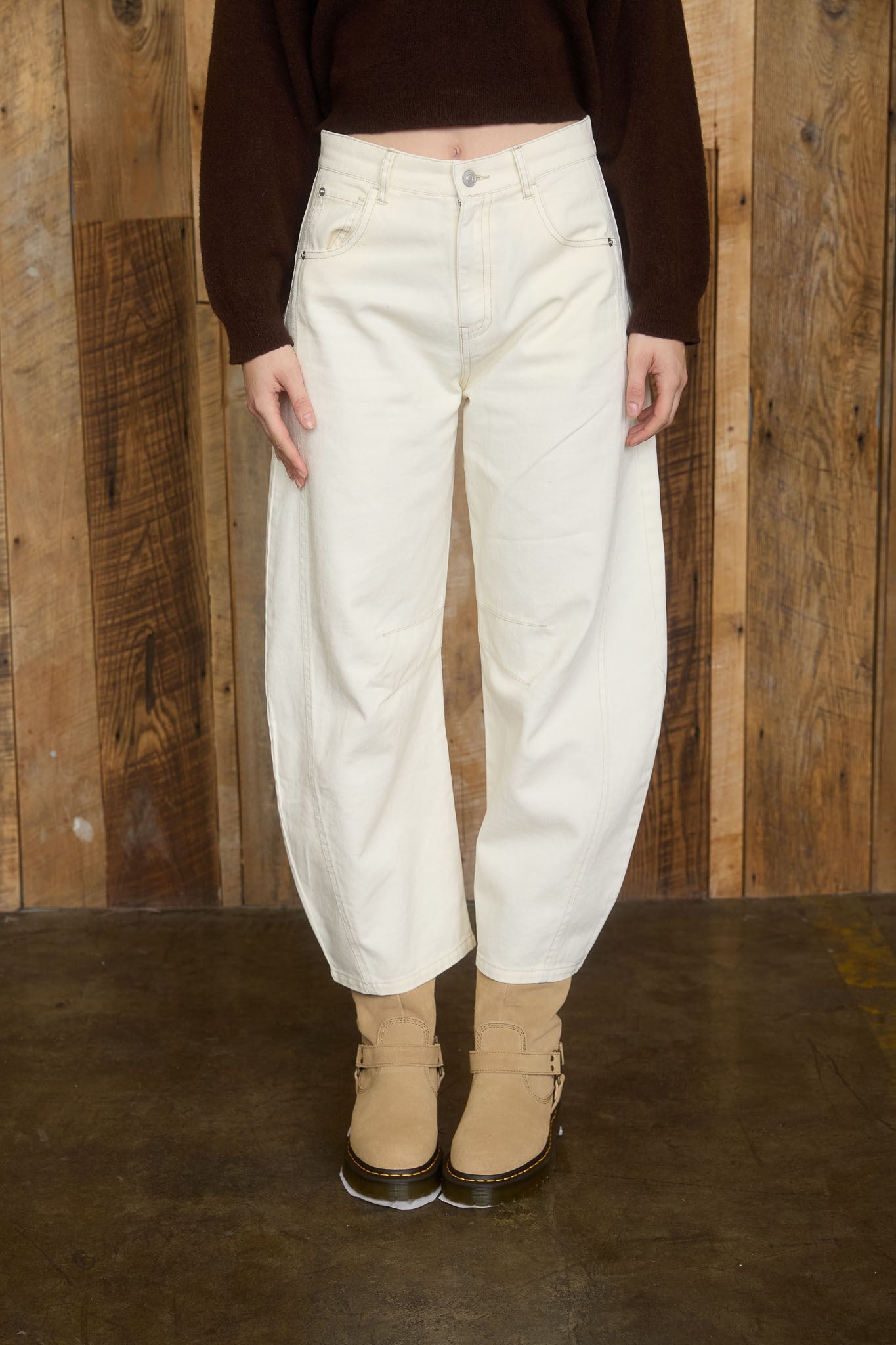 City Chic Cropped Barrel Pants