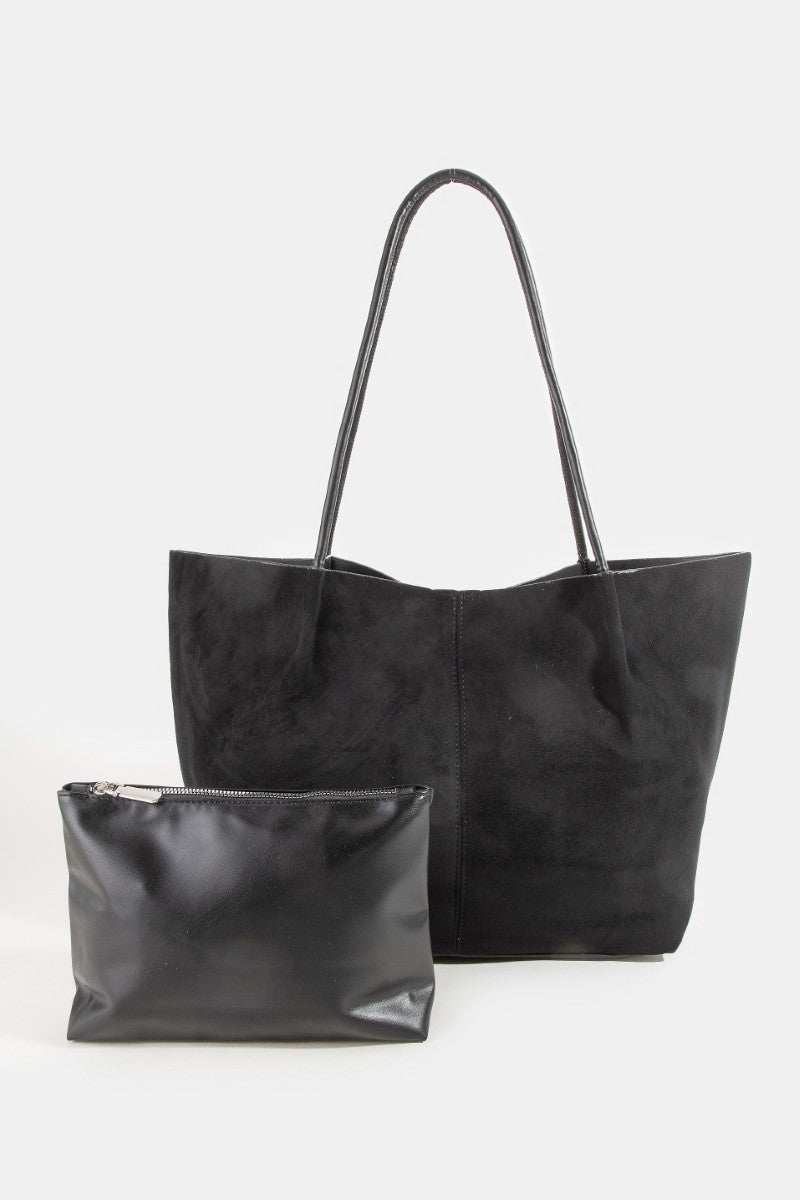 Boss Babe Suede Leather Tote Bag