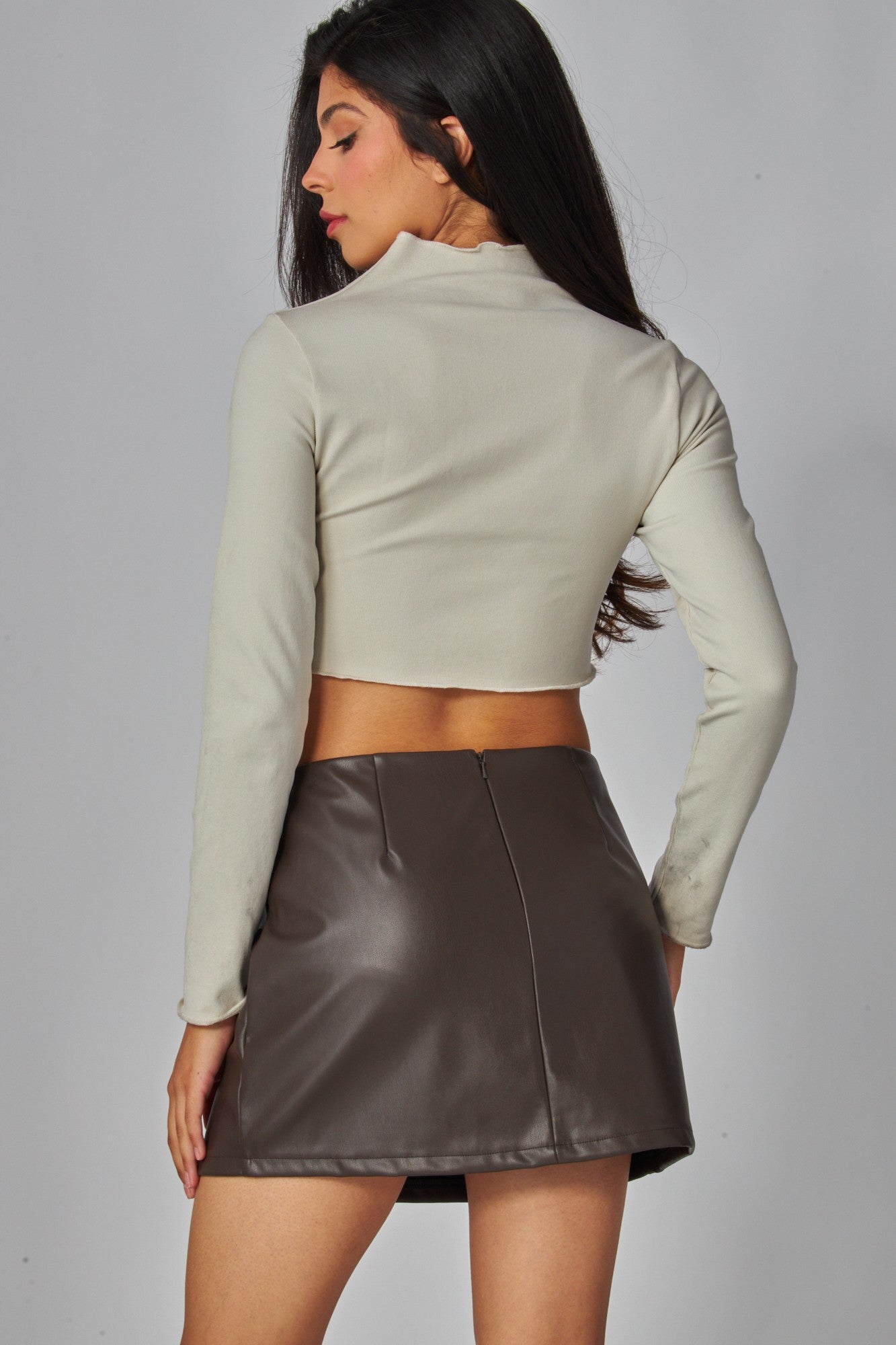 Bad Intentions Faux Leather Mini Skirt Skort