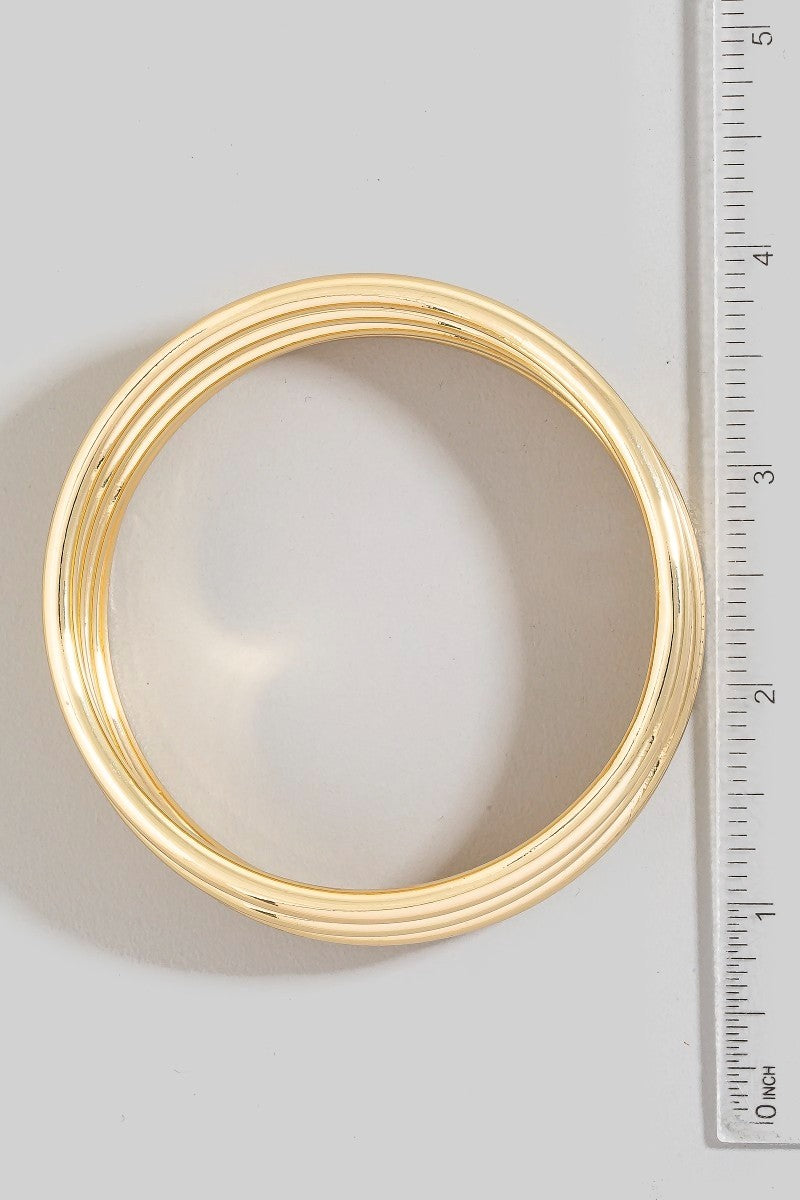 Elio Metallic Bangle Bracelet Set