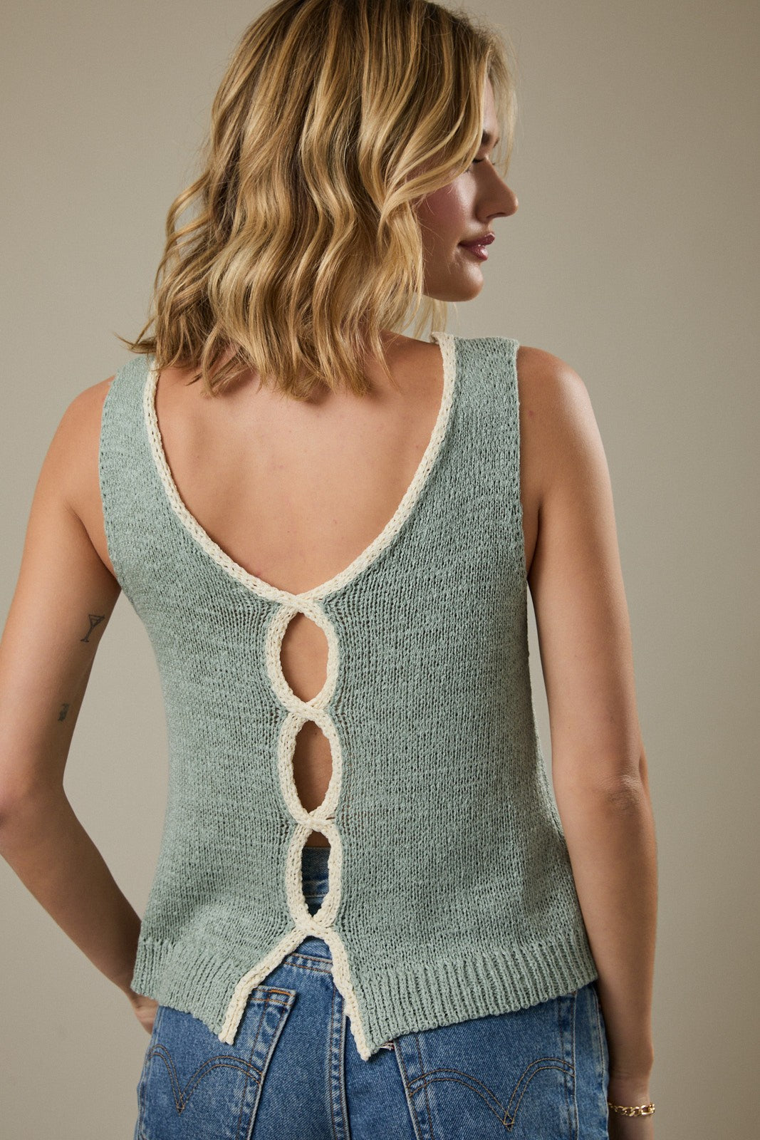Aqua Marine Knit Tank