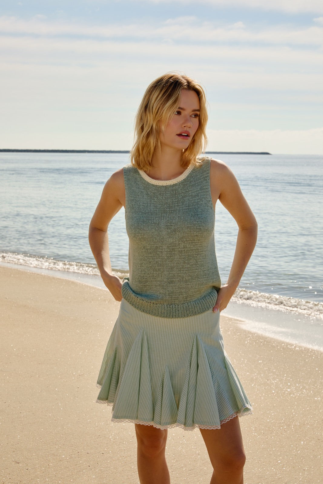 Aqua Marine Knit Tank