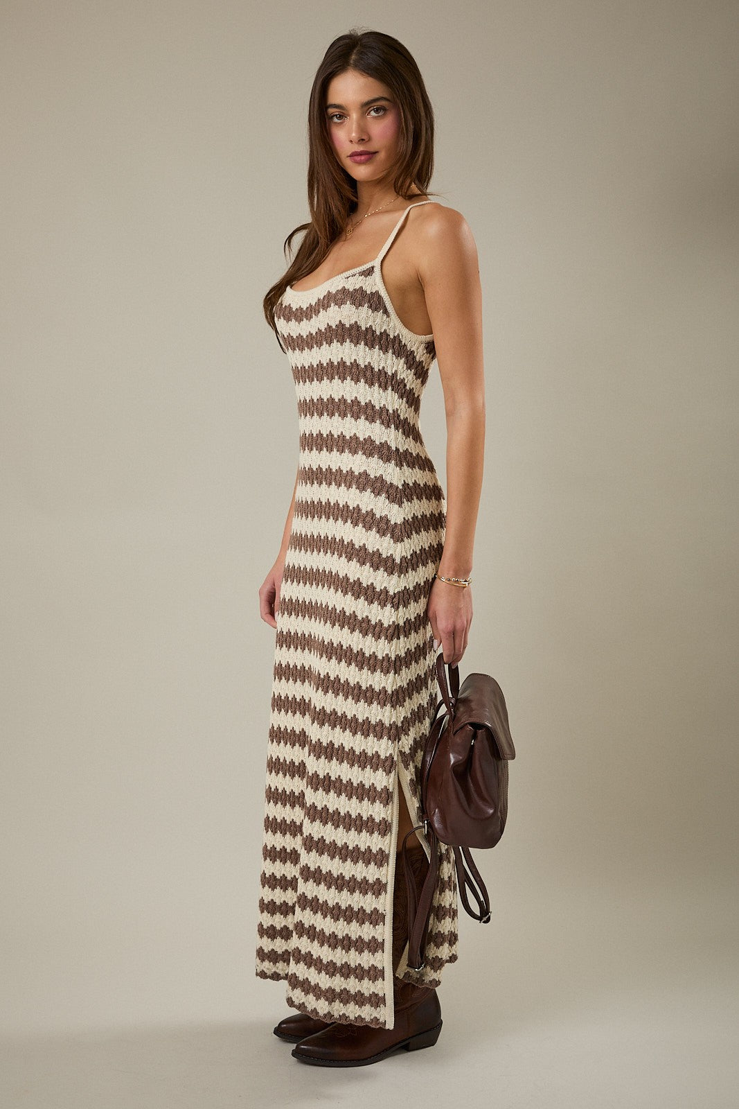 Summer Romance Sleeveless Stripe Knit Dress