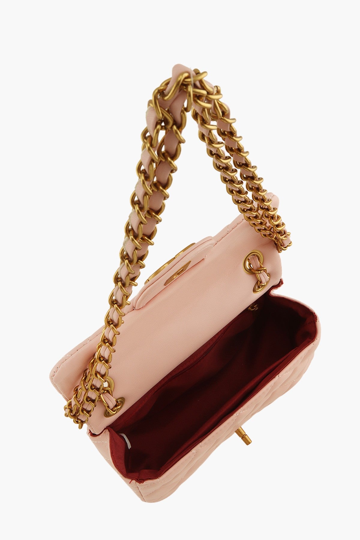 Diamond Quilted Logo Crossbody Bag