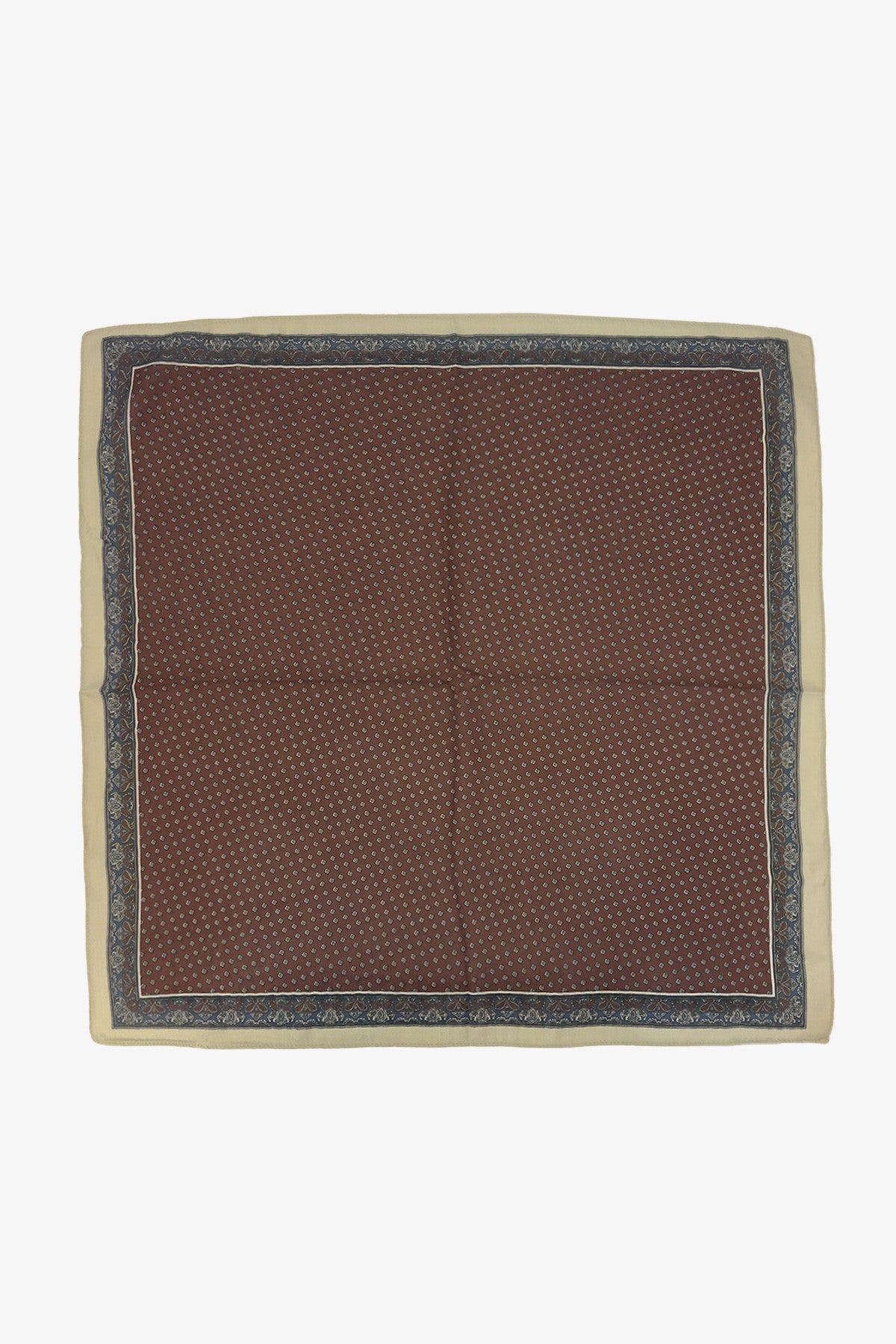 Dotted Decorative Print Border Square Scarf