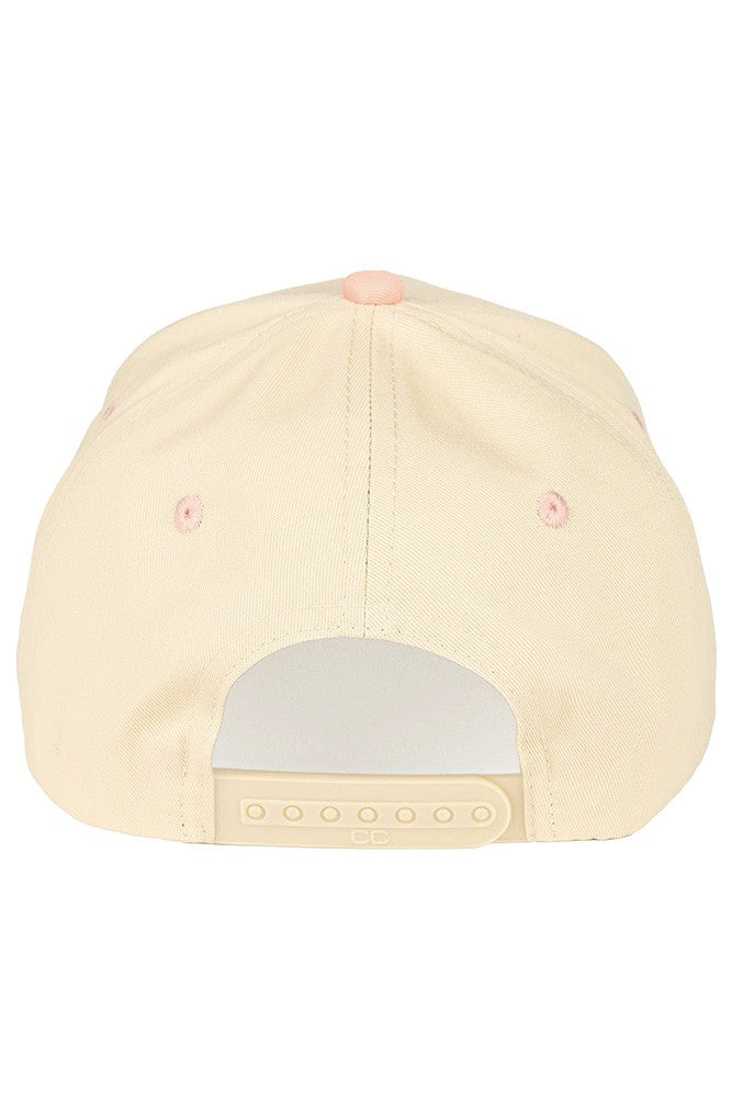 Beachin' Letter Embroidered On Two Tone Trucker Hat