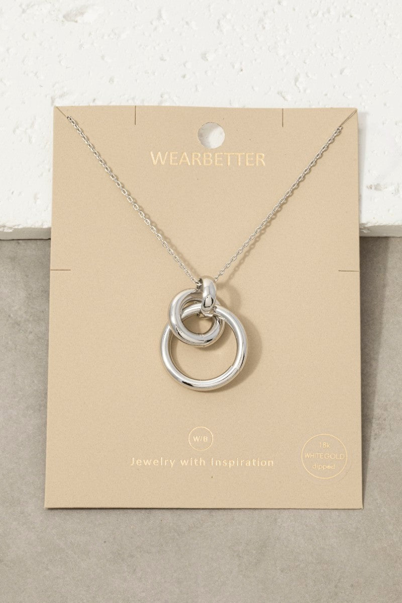 Interlocking Circle Pendant Necklace