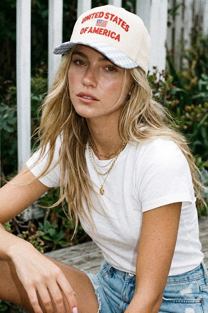 United States Of America Two Tone Trucker Hat