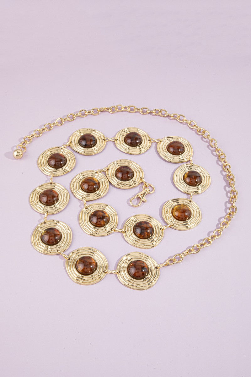 Concentric Disc Stone Chain Belt