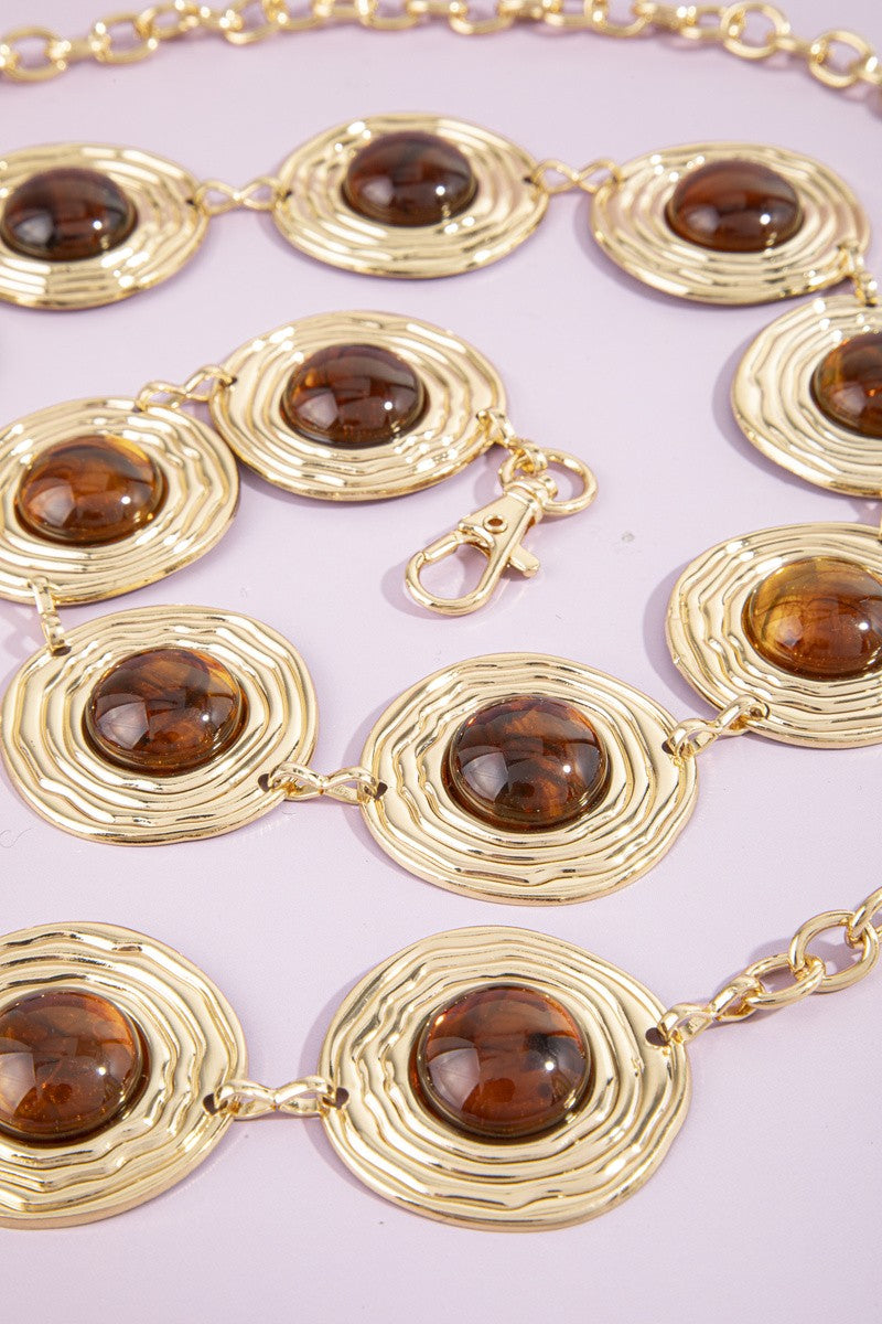 Concentric Disc Stone Chain Belt
